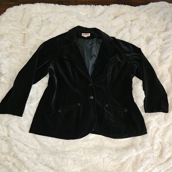 Vintage Hectix Velvet Button-Up Jacket - Picture 2 of 6